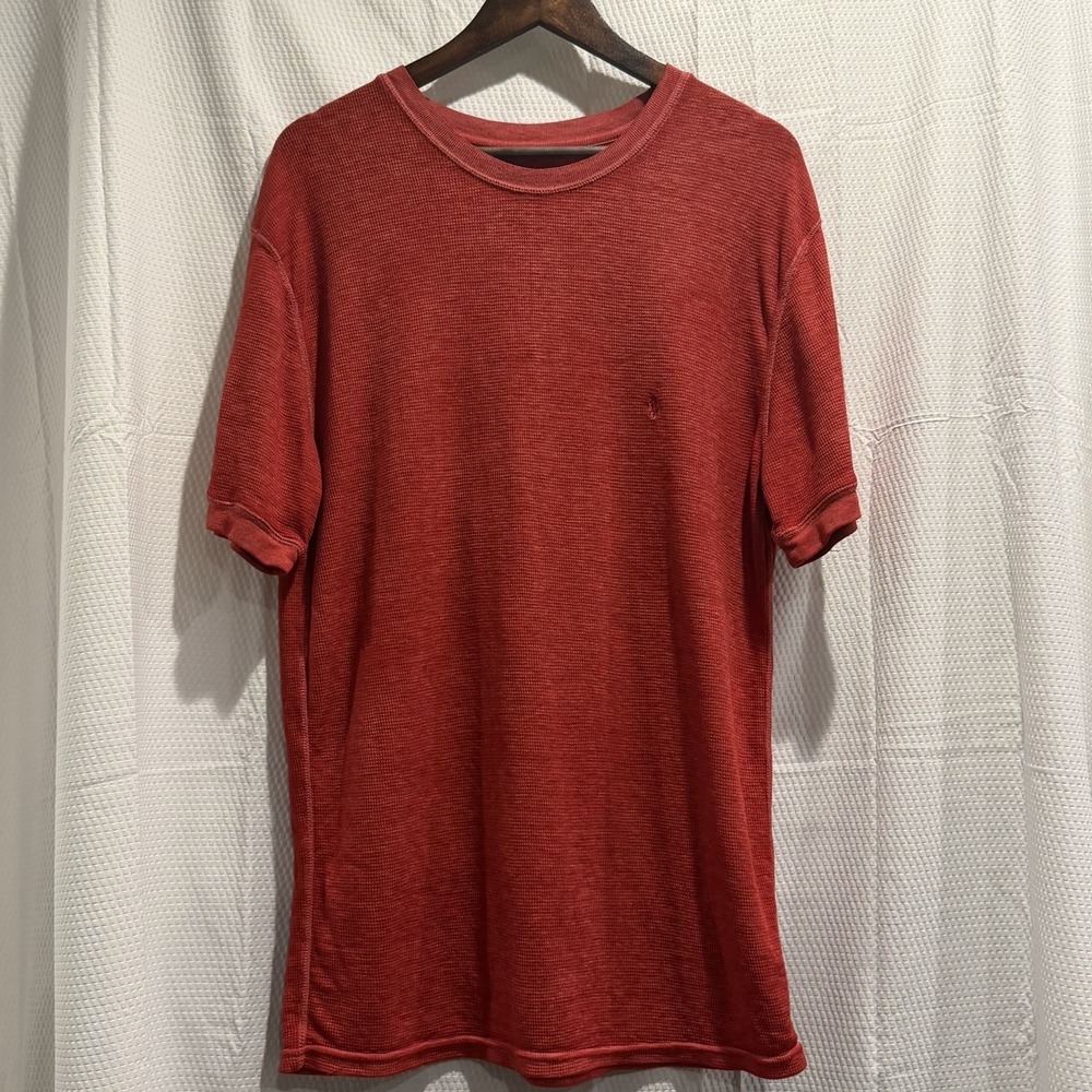 Polo Ralph Lauren Men's XL Washed Waffle Knit‎ Short Sleeve Red Tee Preppy NWOT
